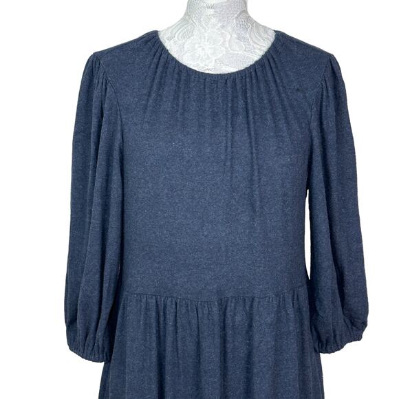 Velvet by Graham and Spencer Viscose Blend Midi Knit Dress Blue Women Small NWT - Picture 4 of 10